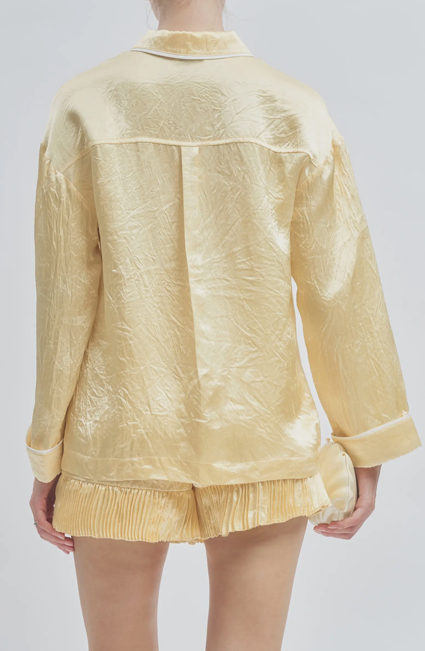 Marsh Crushed Satin Flutter Shorts