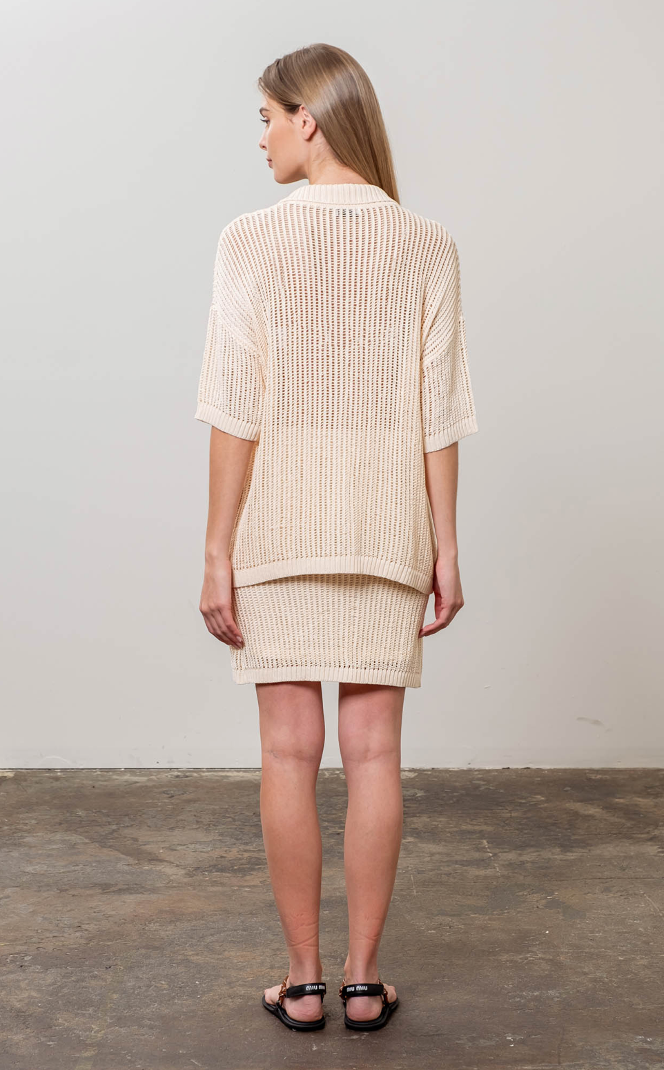 Crochet Knit Short Sleeve Cardigan