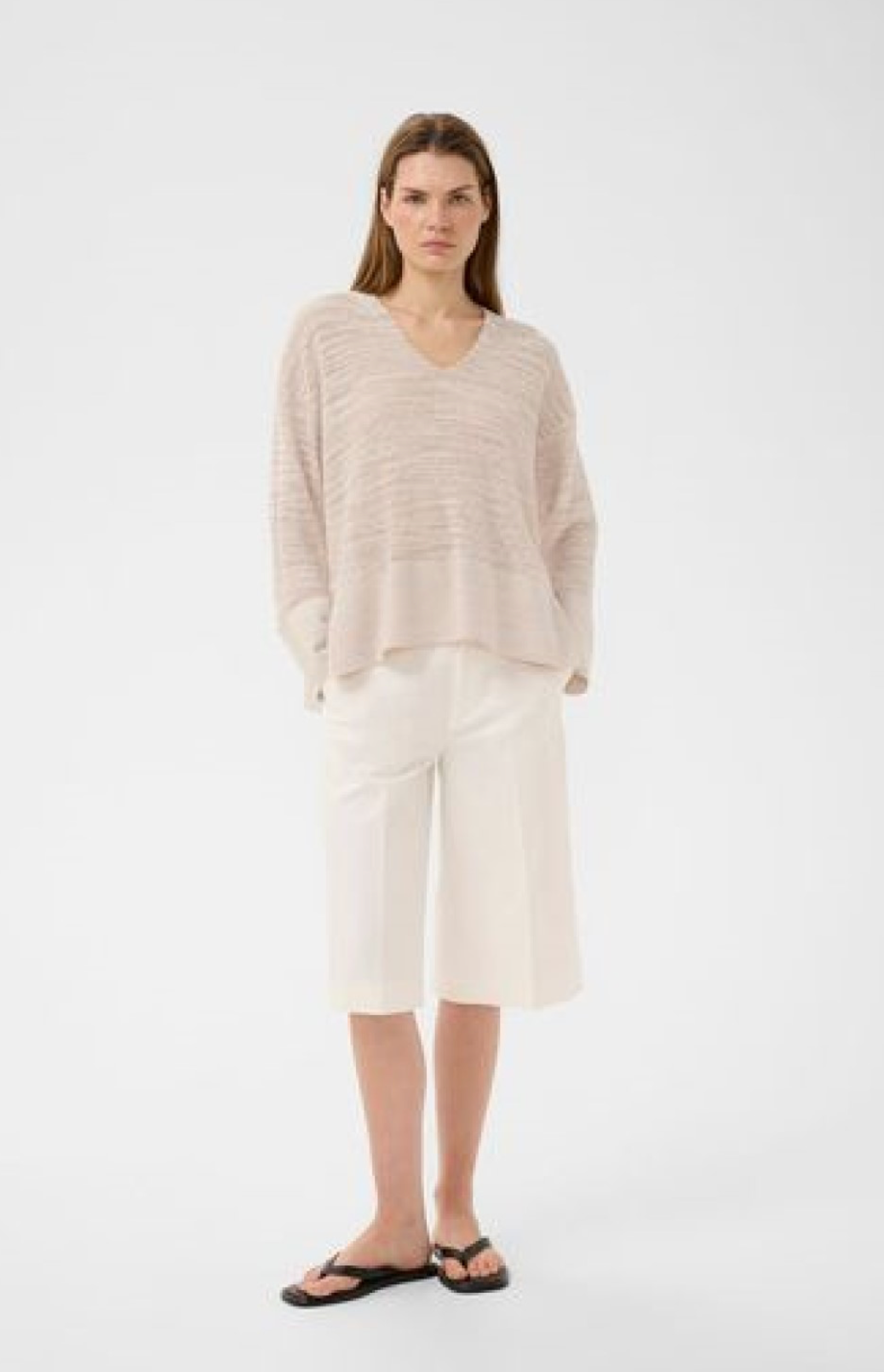 Nita Cotton Mix V-neck Jumper