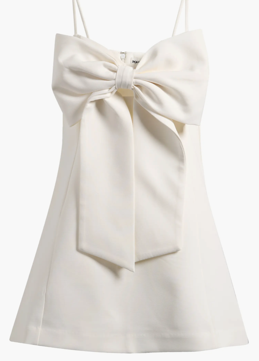Oversized Bow Structured Mini Dress