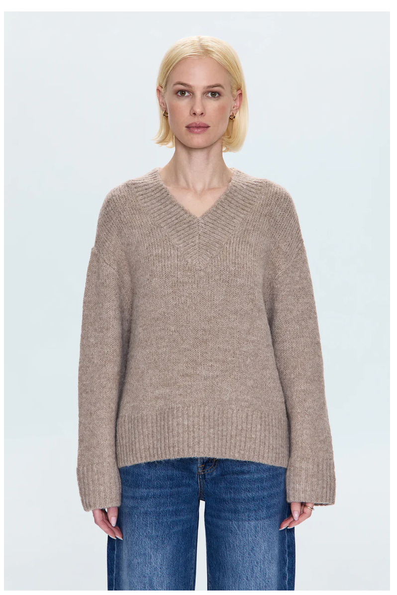 Talia Chunky V-neck Sweater