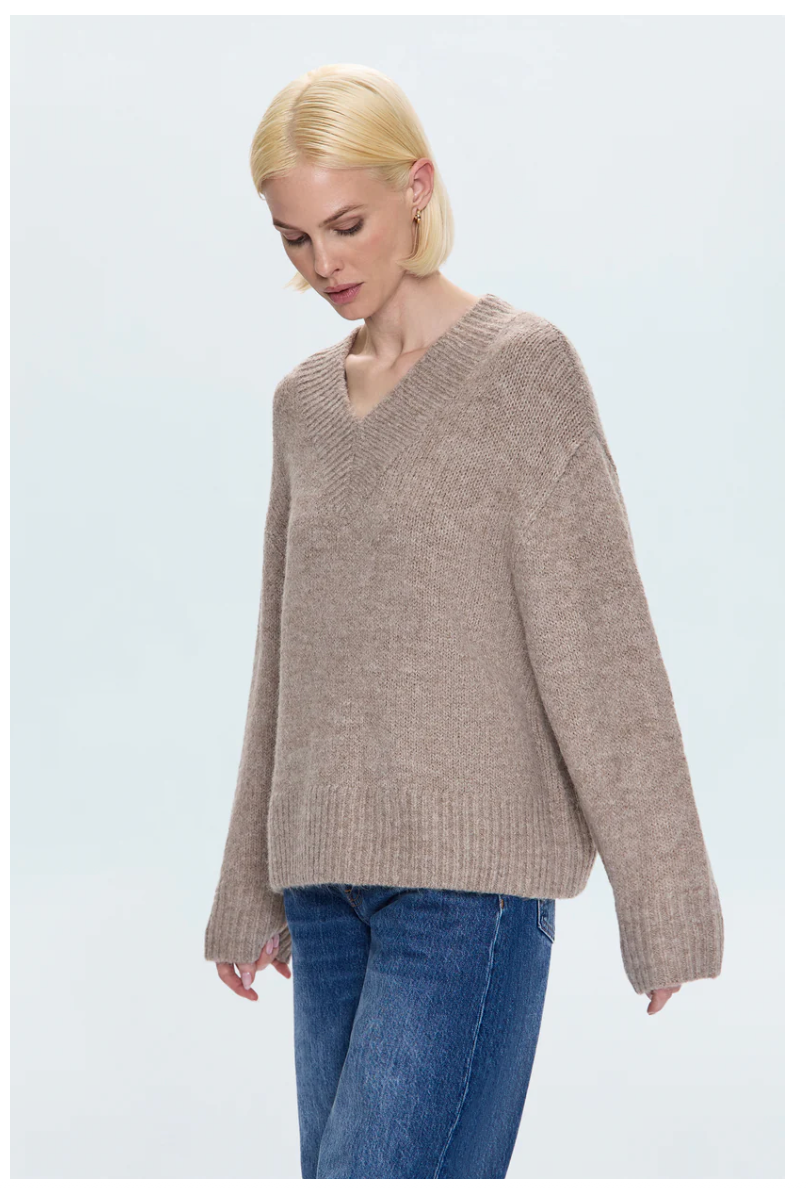 Talia Chunky V-neck Sweater