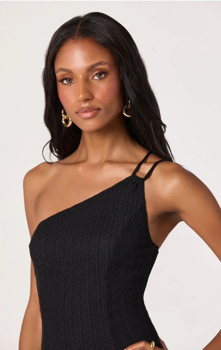 Nola One-Shoulder Knit Midi Dress