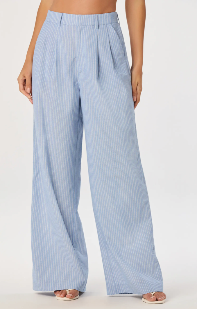 Linsey Pinstripe Wide Leg Pant
