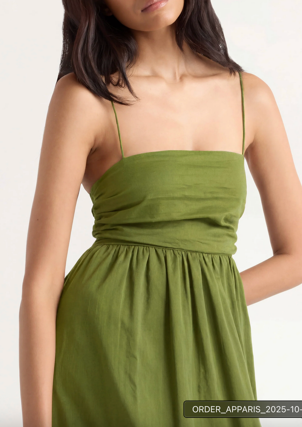 Aurora Ruched Organic Cotton Maxi