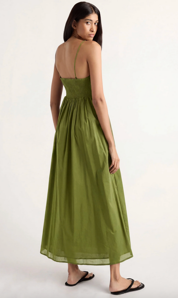 Aurora Ruched Organic Cotton Maxi