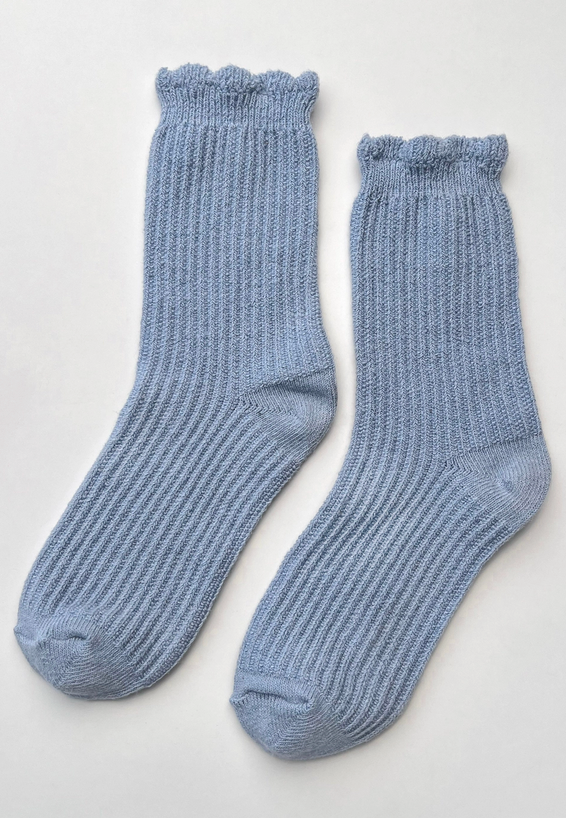 Linen Scallop Sock