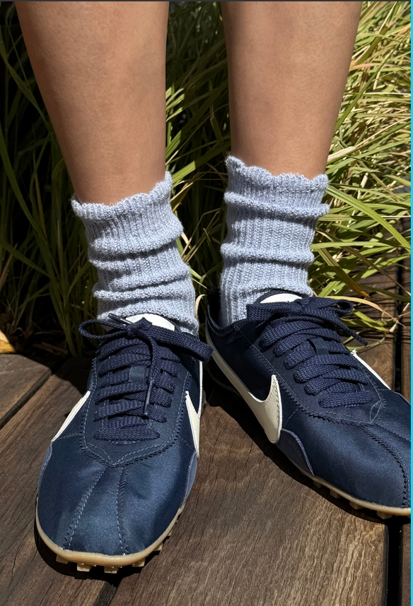Linen Scallop Sock