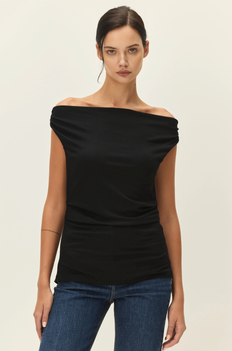 Isabeau Draped Jersey Top