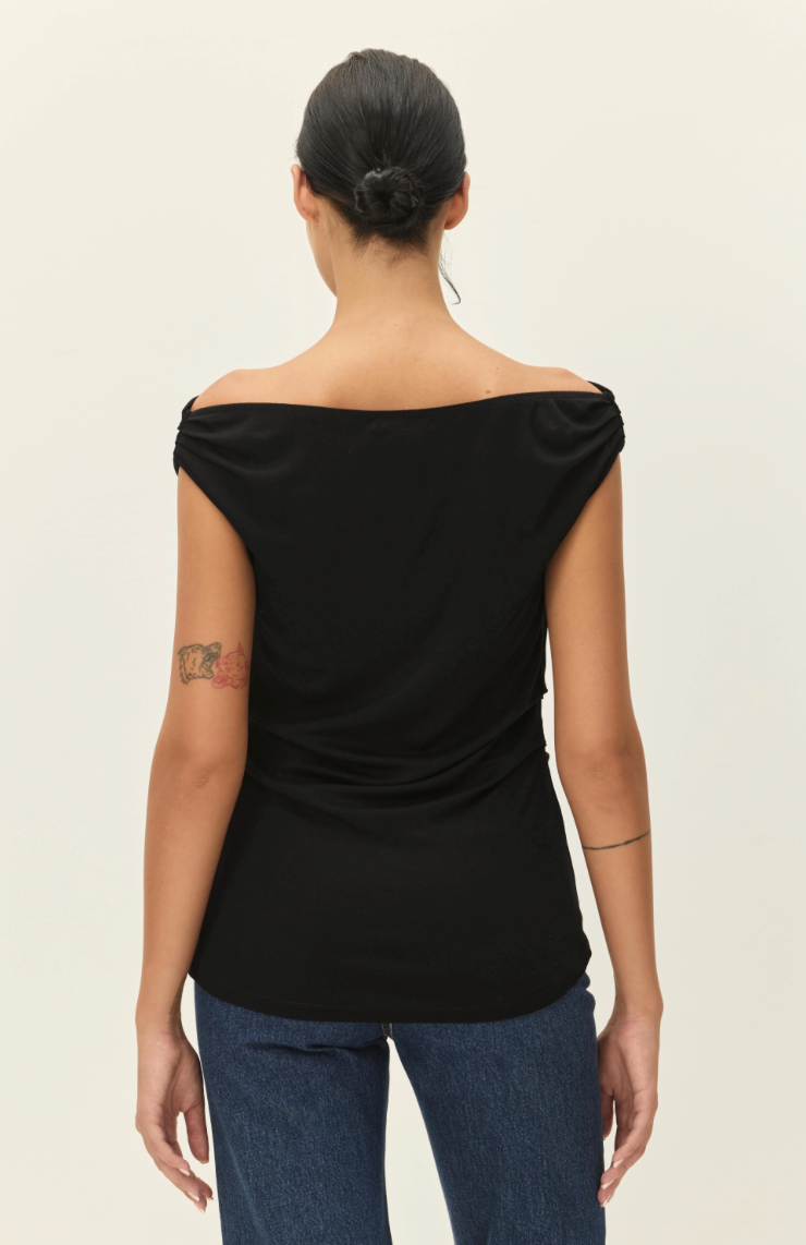Isabeau Draped Jersey Top