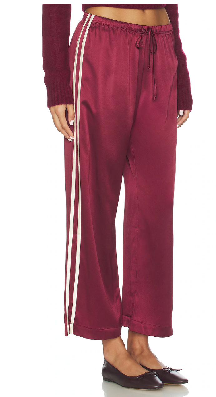 Silk Stripe Crop Pant