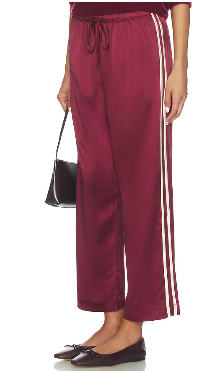 Silk Stripe Crop Pant