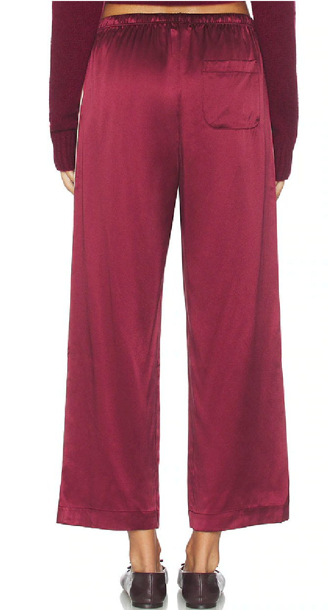 Silk Stripe Crop Pant