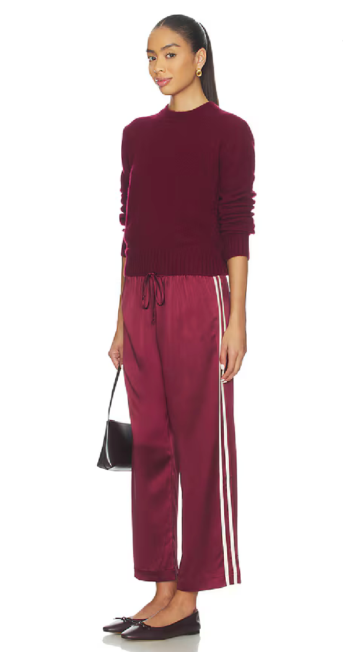 Silk Stripe Crop Pant