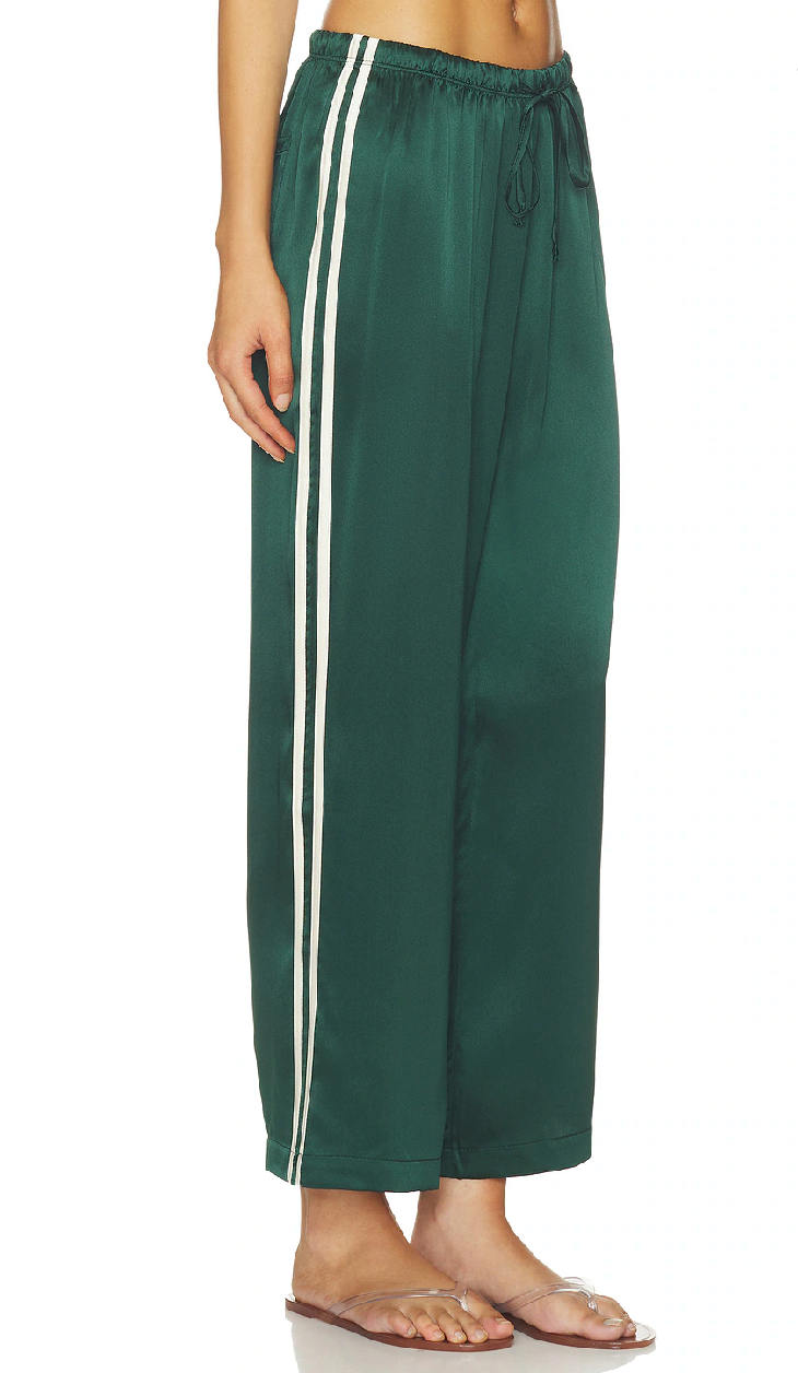 Silk Stripe Crop Pant