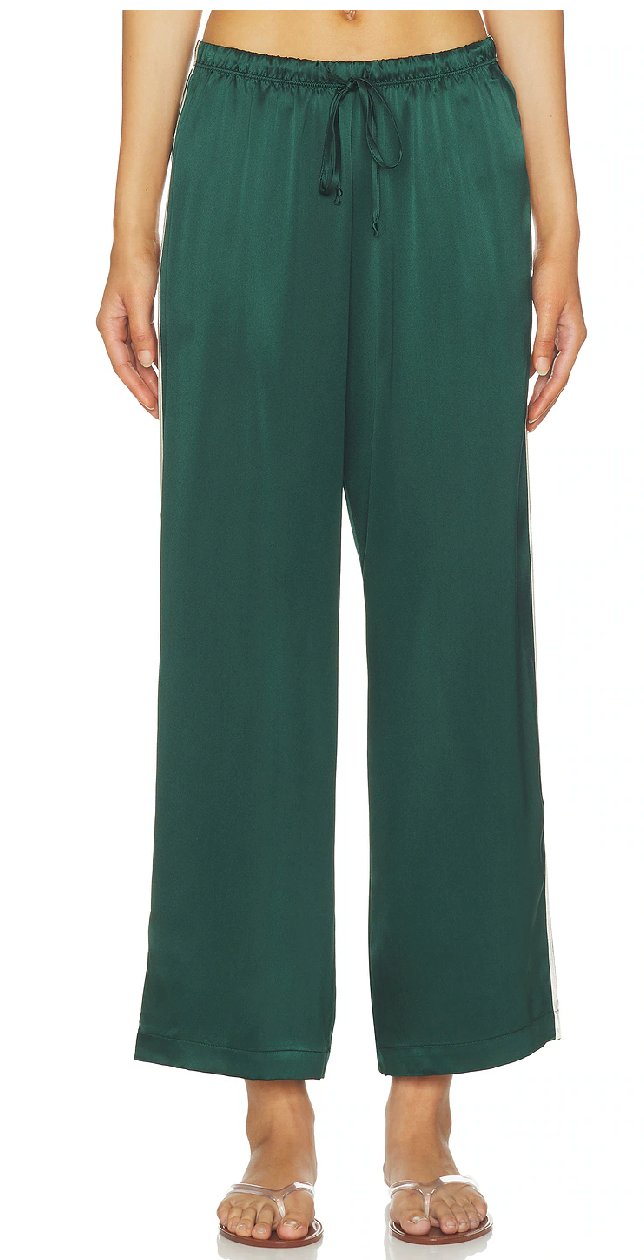 Silk Stripe Crop Pant