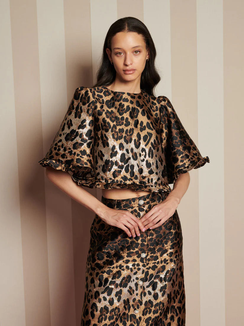 Suite Leopard Jacquard Top