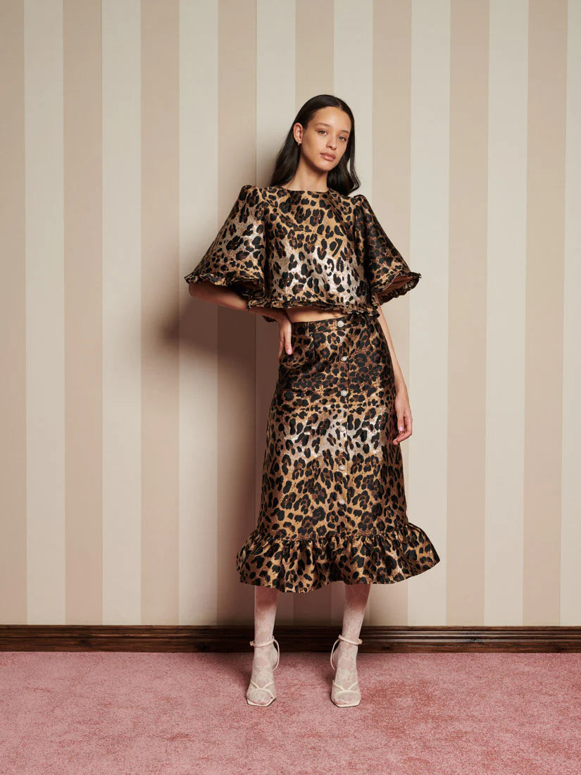 Suite Leopard Jacquard Top