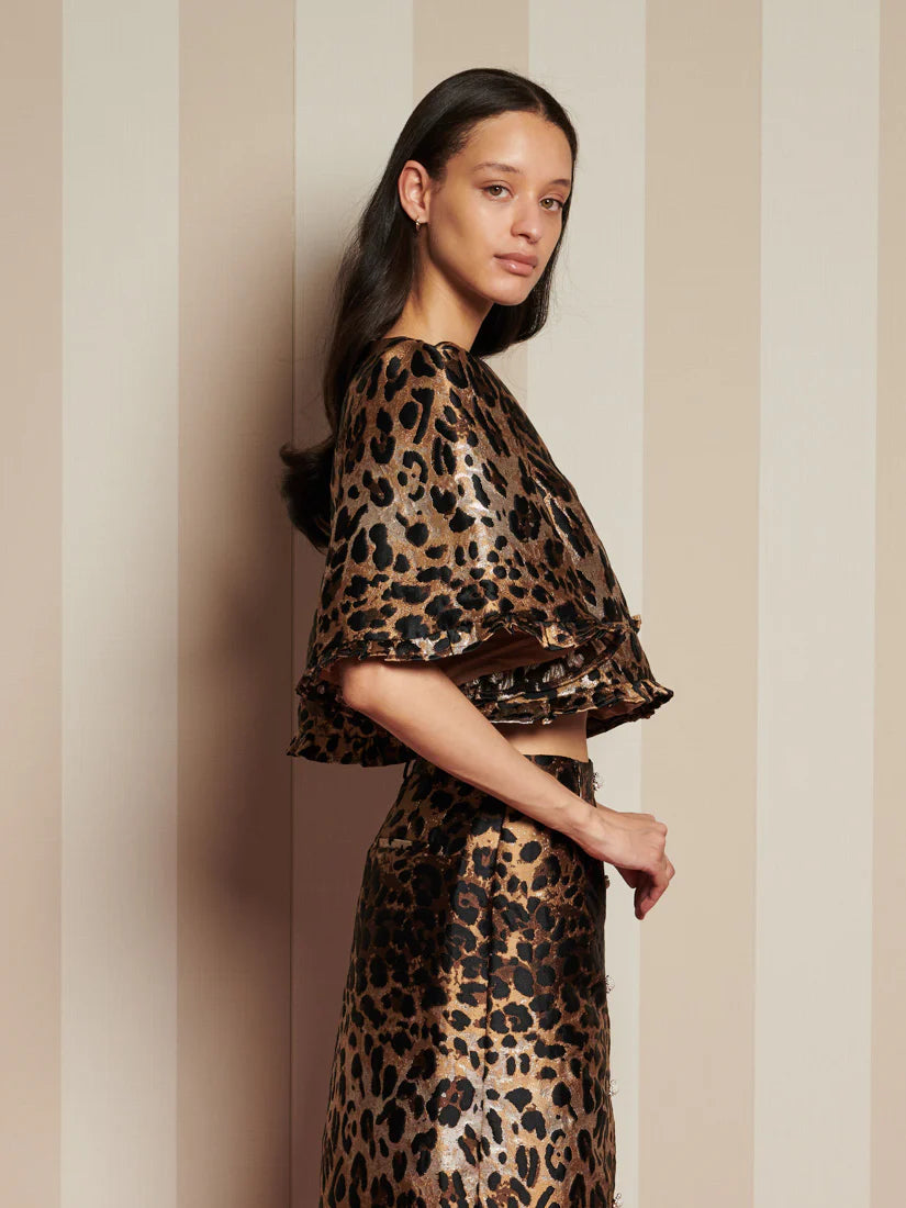 Suite Leopard Jacquard Top