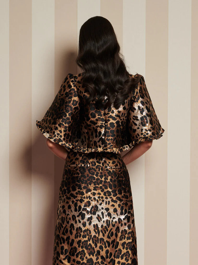 Suite Leopard Jacquard Top