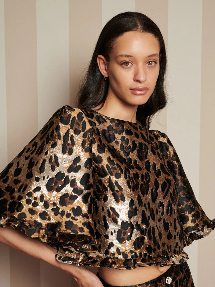 Suite Leopard Jacquard Top