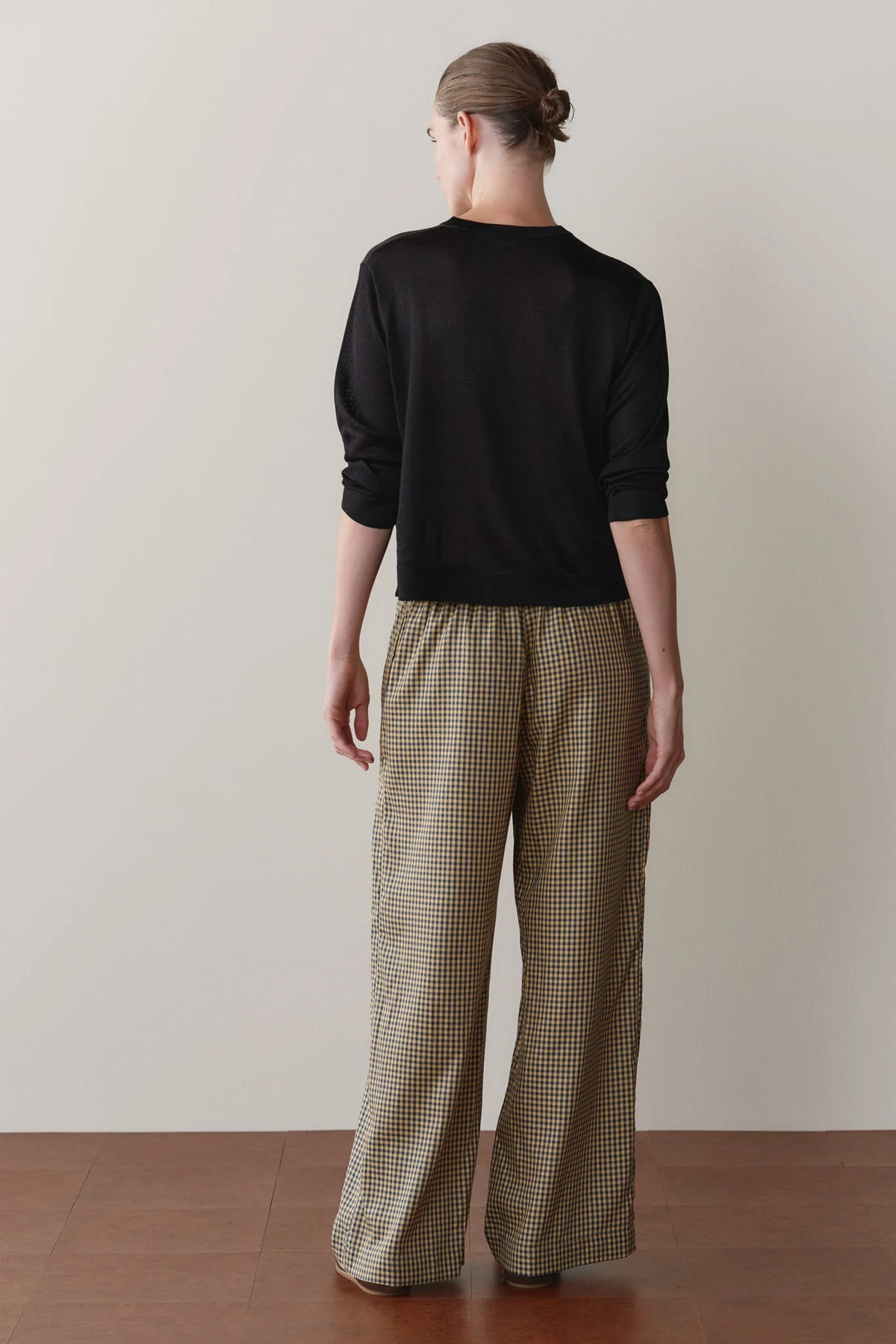 Tencel Plaid Tie Pant