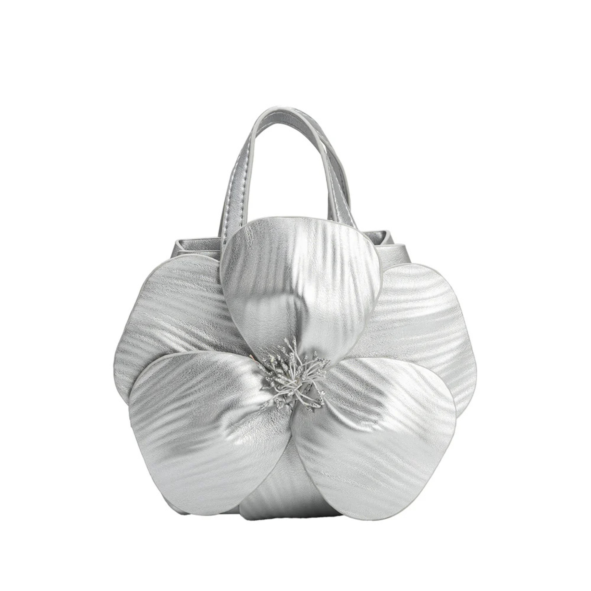 Melie Bianco Monroe Flower Vegan Leather Top Handle Bag
