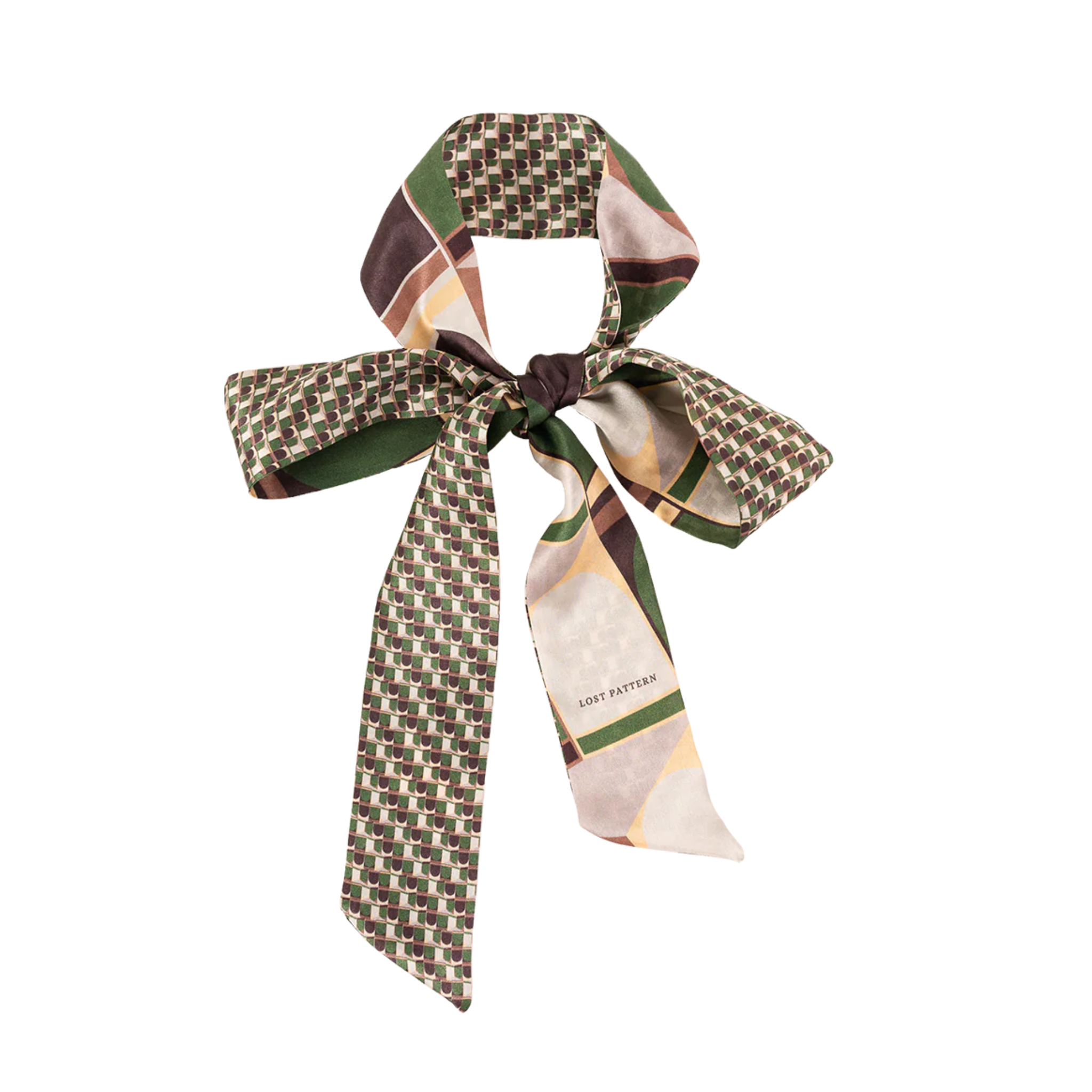 Modular Silk Skinny Scarf