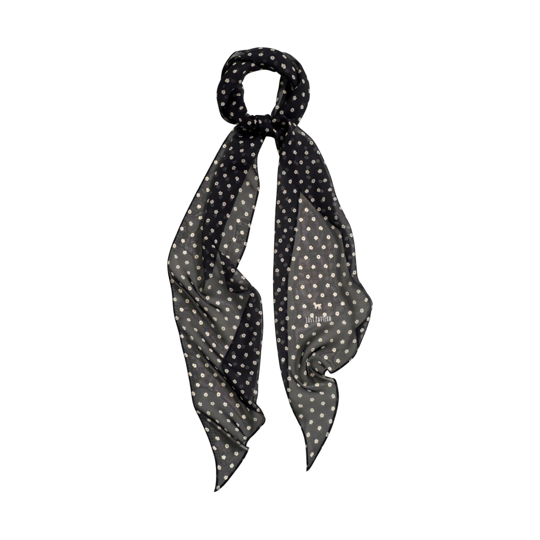 Lost Pattern Chiffon Neck Scarf