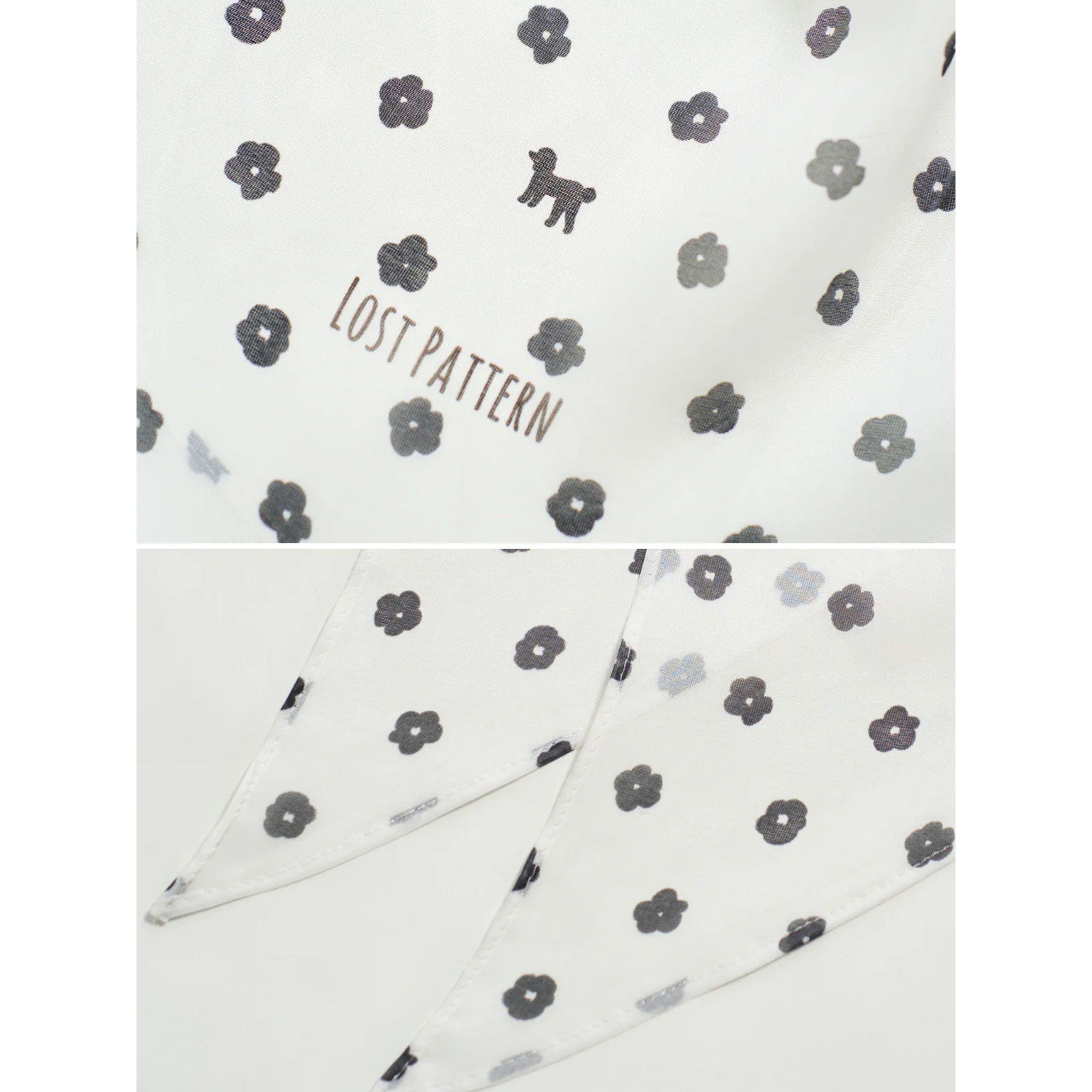 Lost Pattern Chiffon Neck Scarf