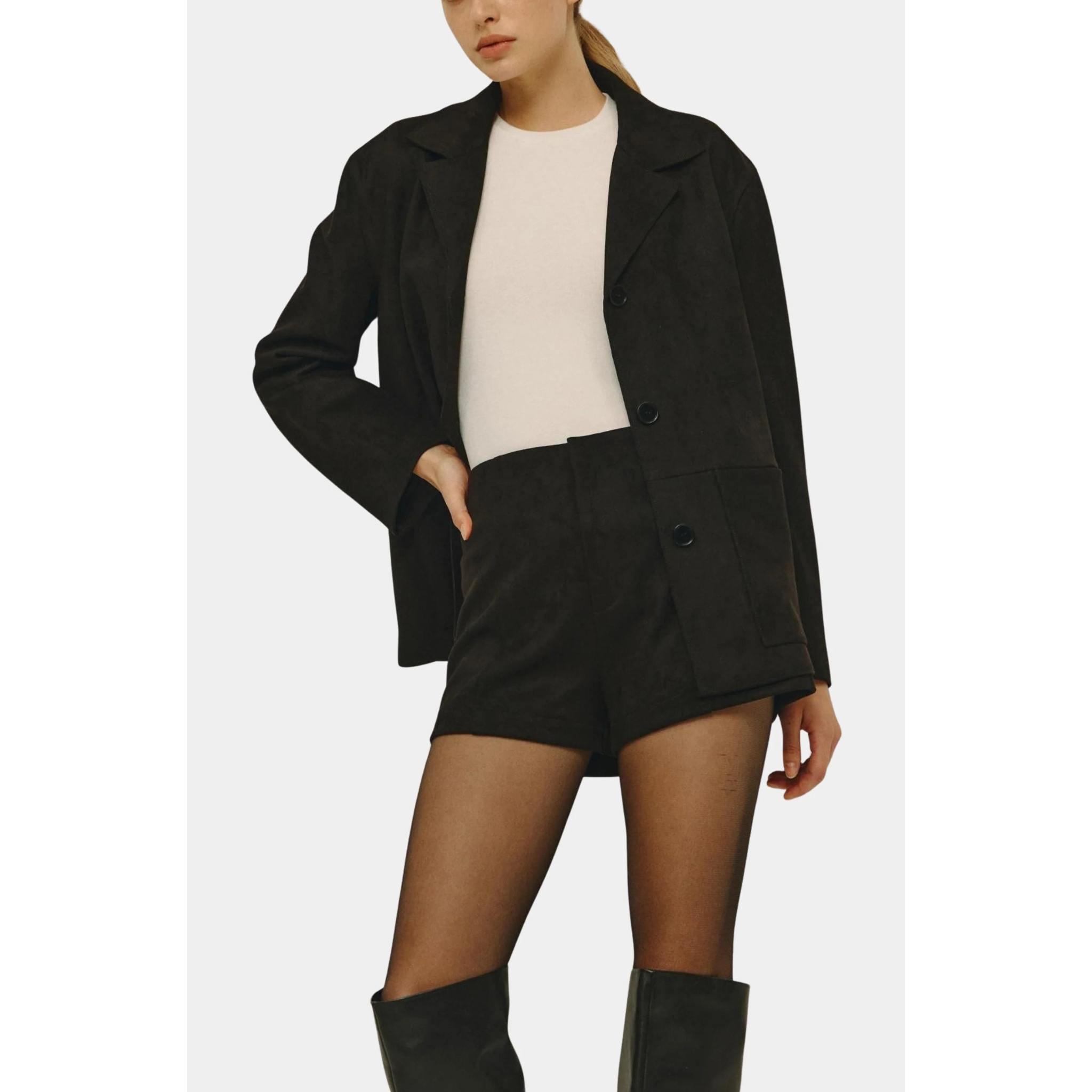 Hayes Vegan Suede Shorts