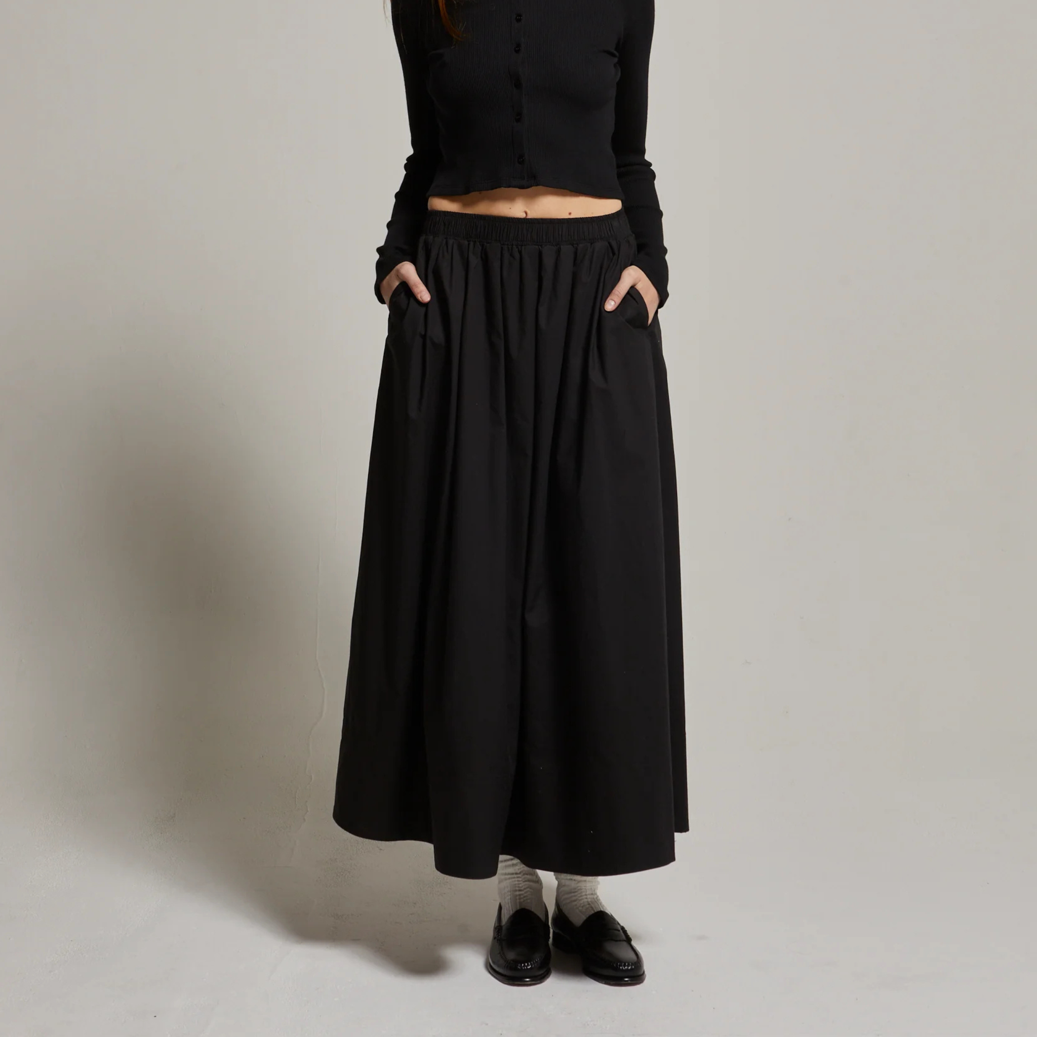 Kate Poplin Pleated Skirt