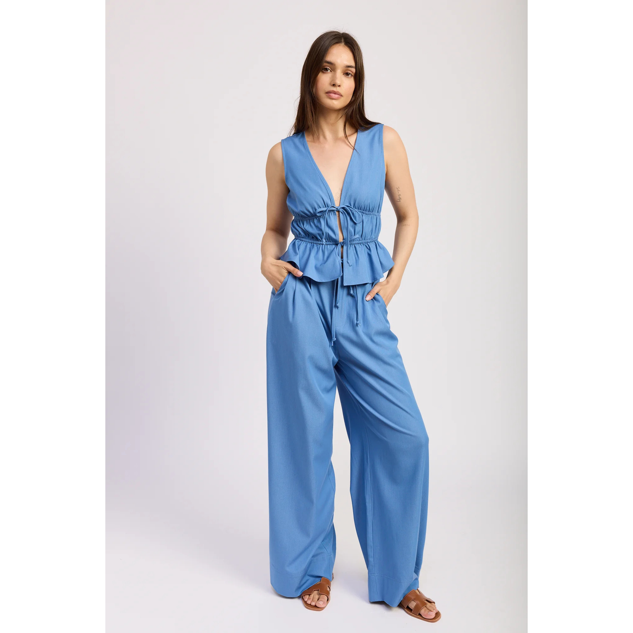 En Saison Relaxed Chambray Pant