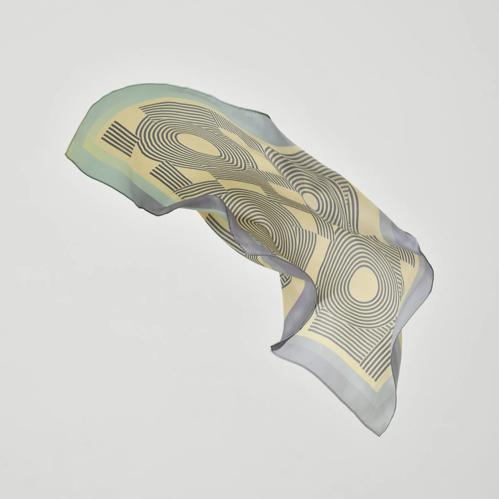 Linear Language Silk Bandana Scarf