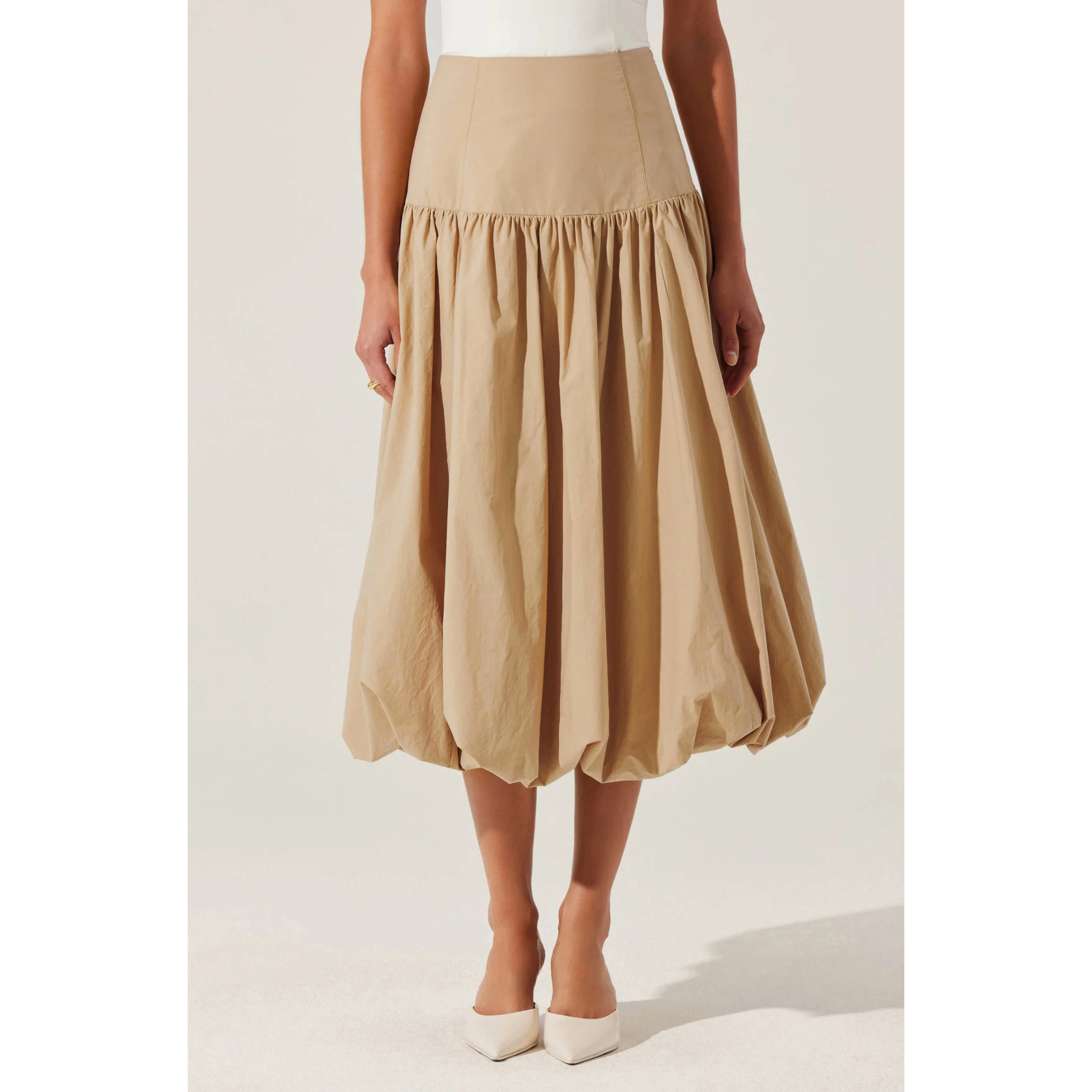 ASTR Tan Bubble Skirt