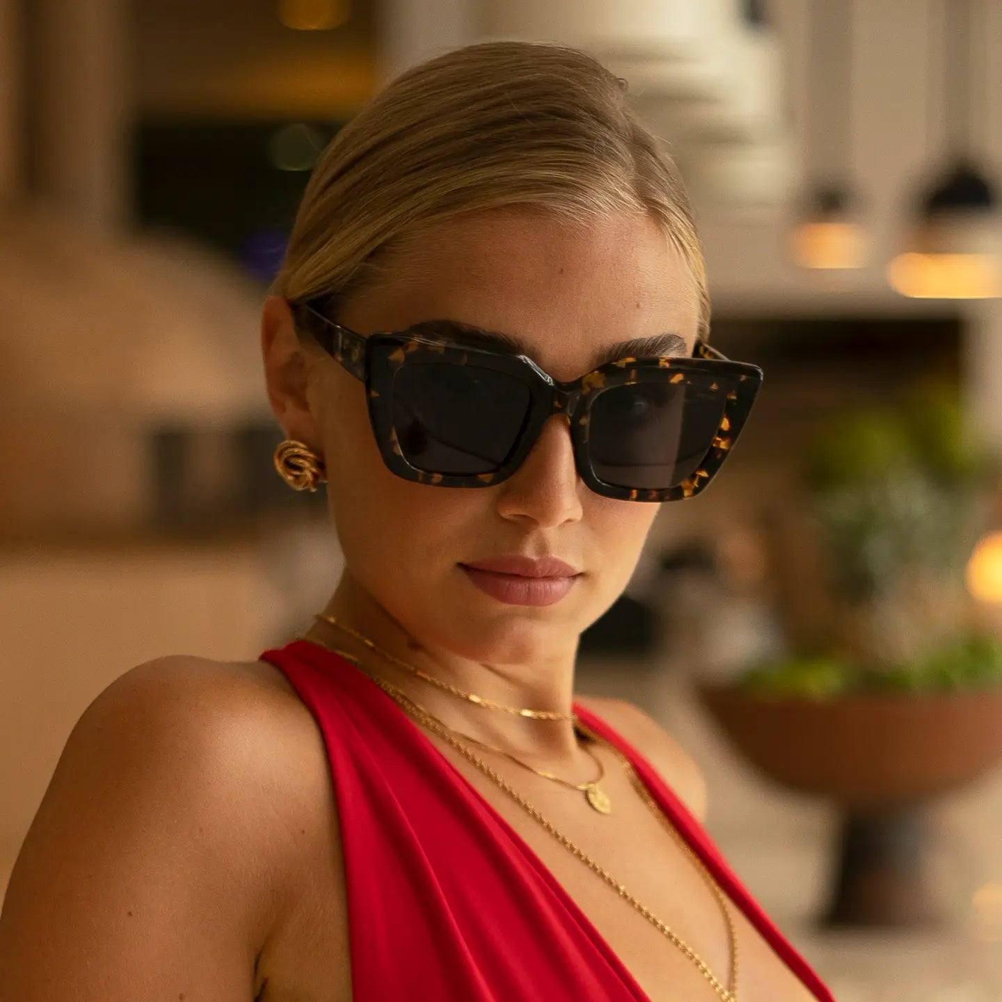 Portofino Acetate Oversized Cat Eye