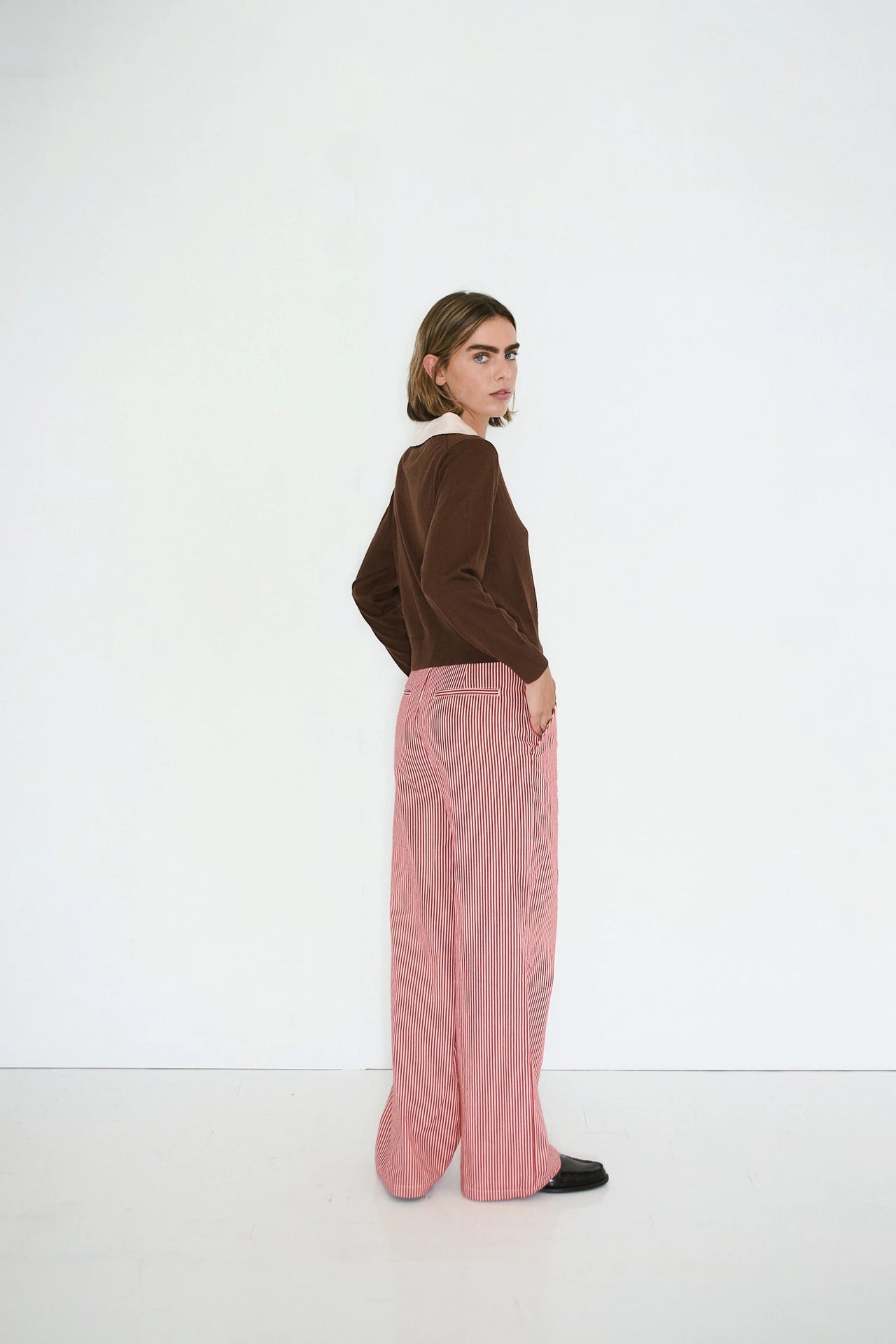 Twill Striped Trouser