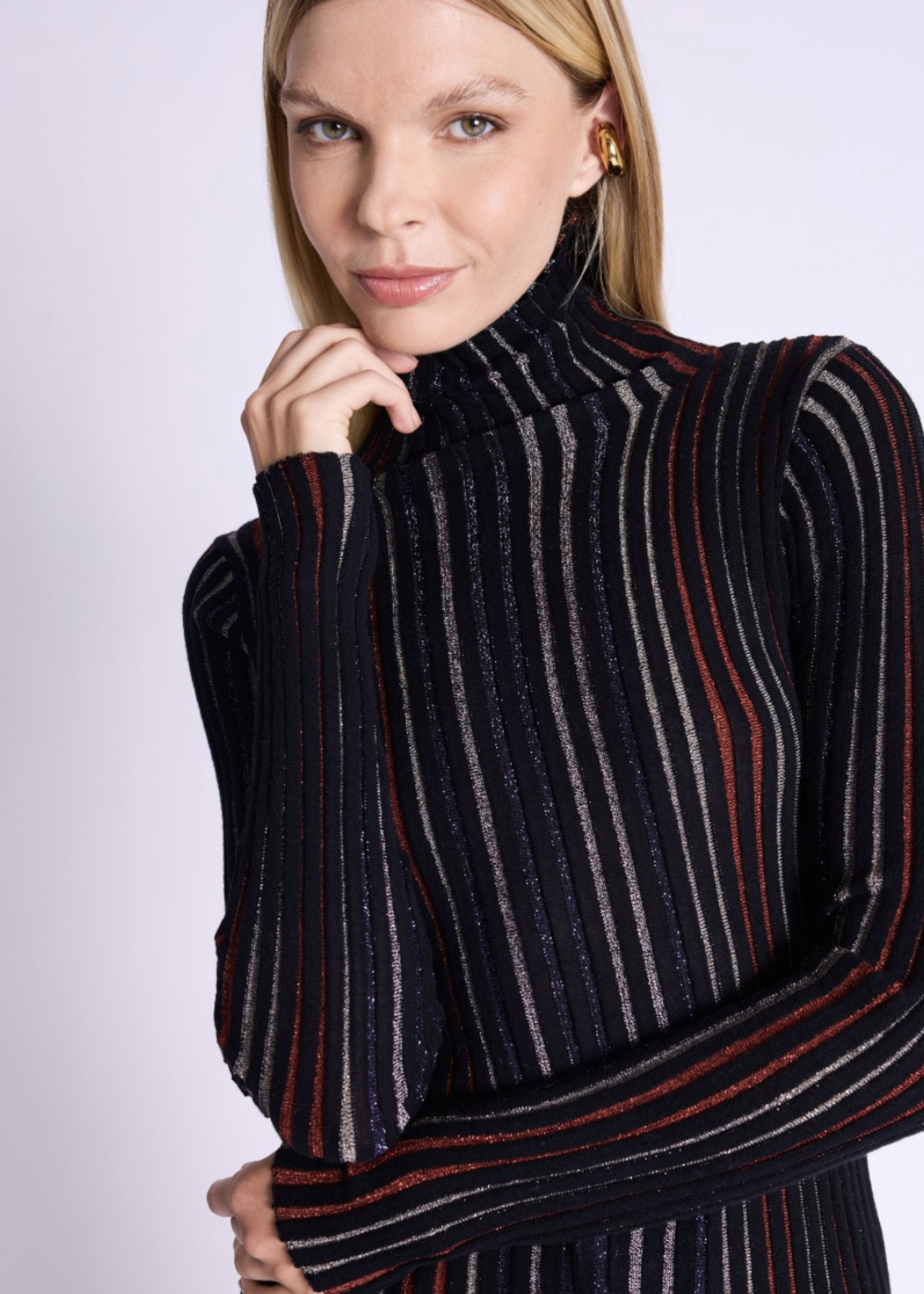 Lurex Turtleneck