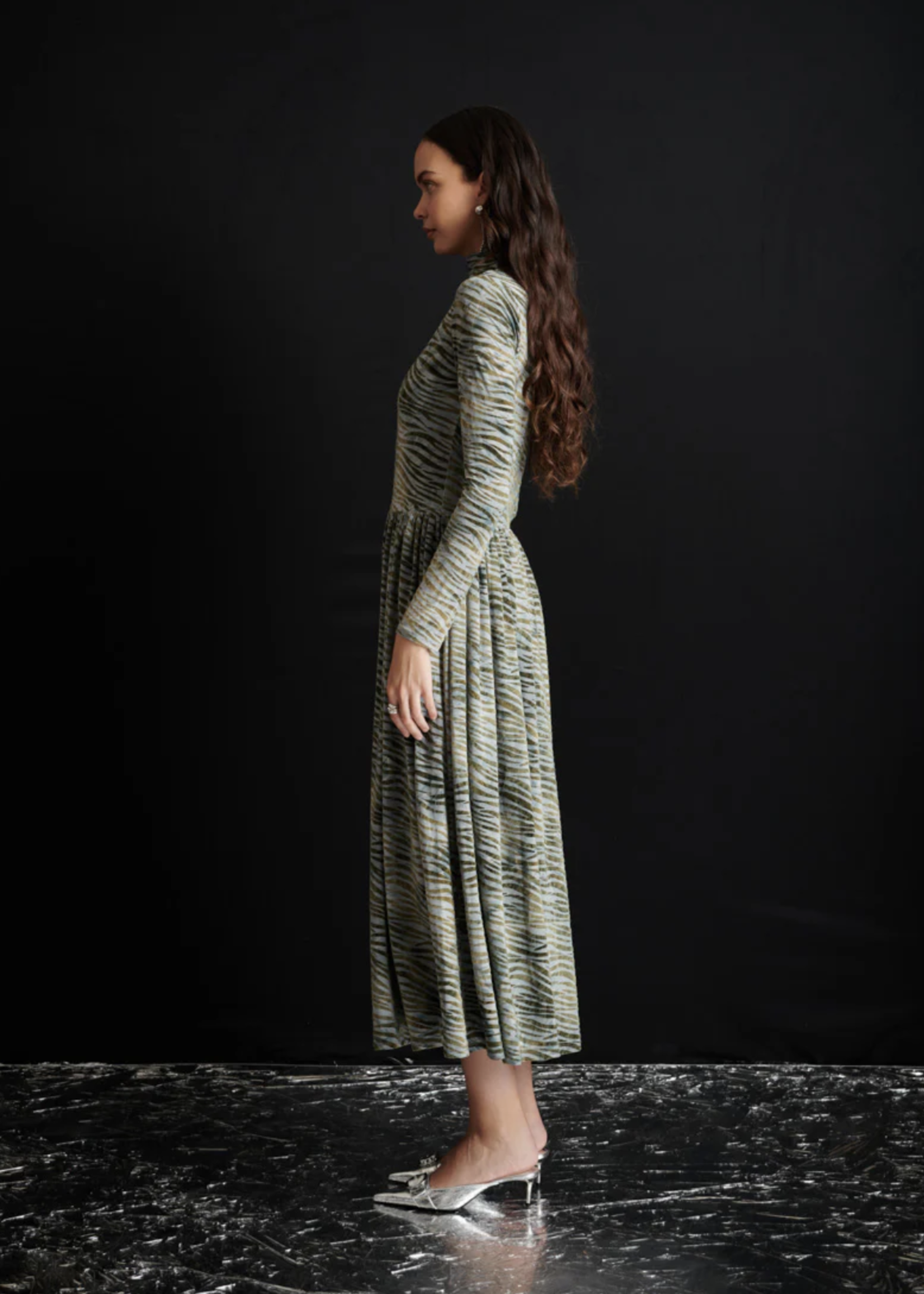 Bria Zebra Midi Dress