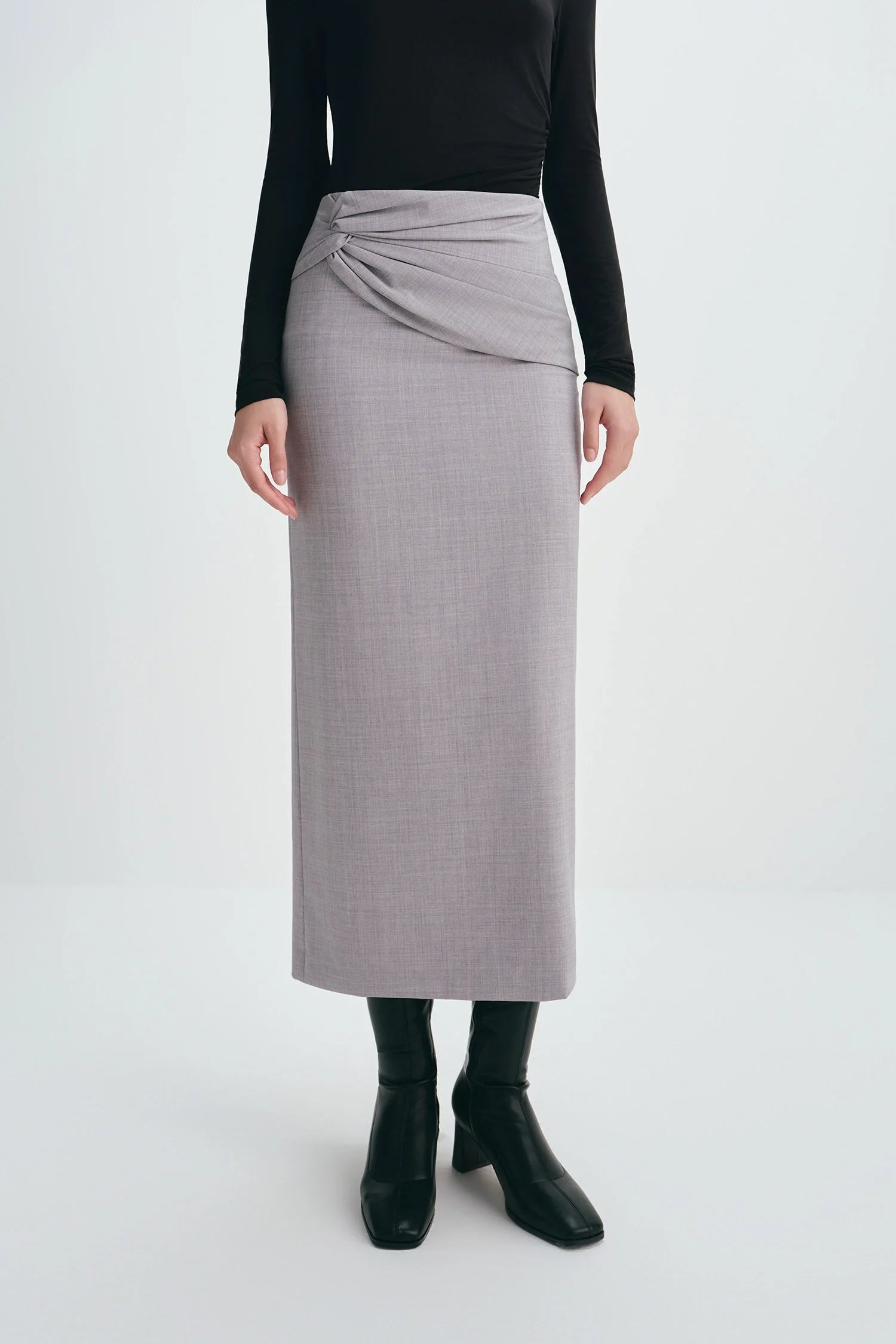 Ginny Knot Waist Midi Skirt