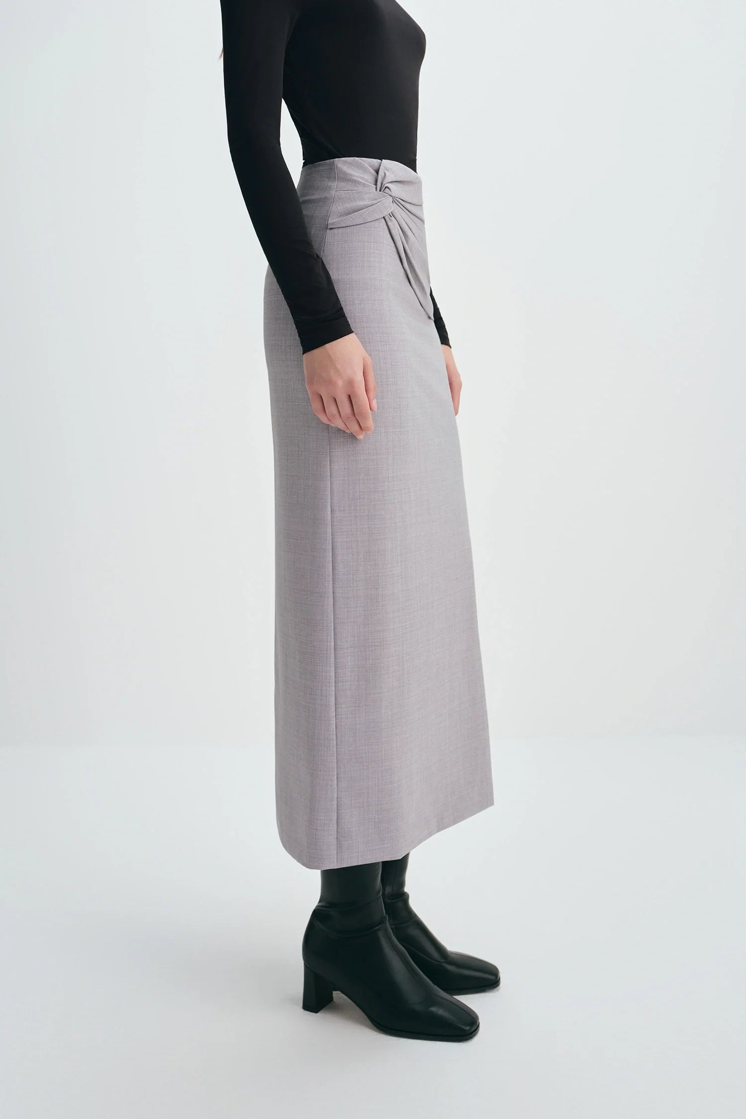 Ginny Knot Waist Midi Skirt
