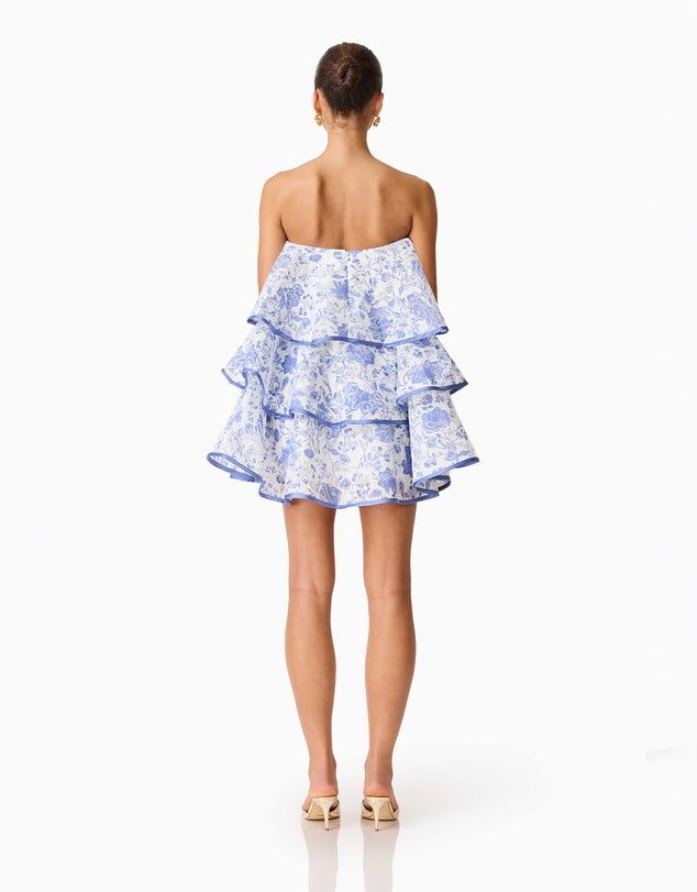 Elin Strapless Frilled Mini Dress