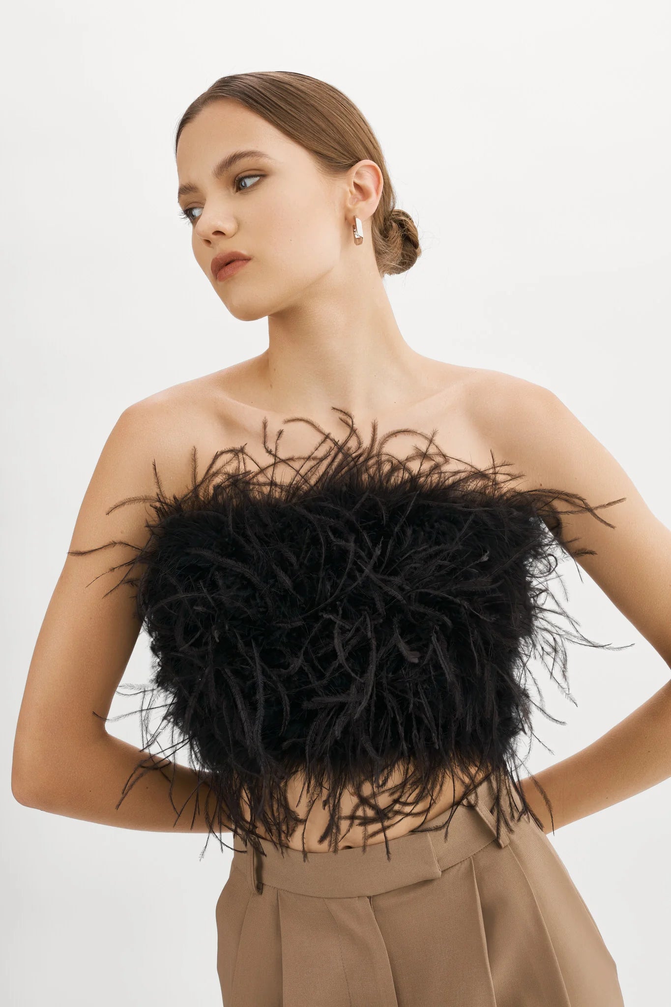 Zaina Feather Bustier
