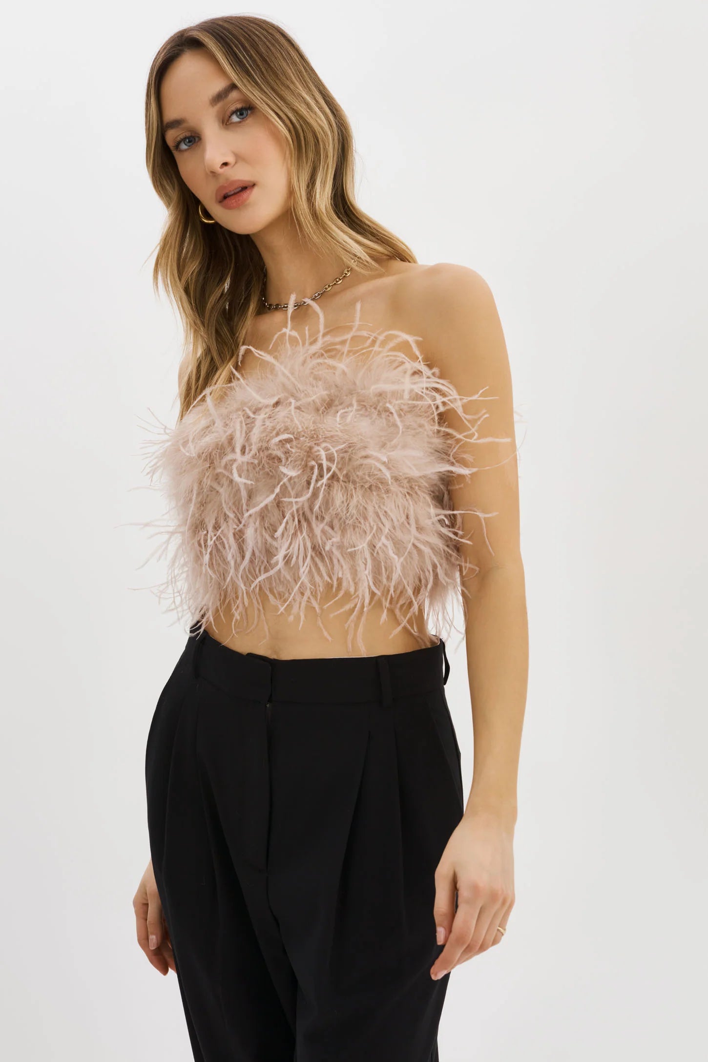 Zaina Feather Bustier