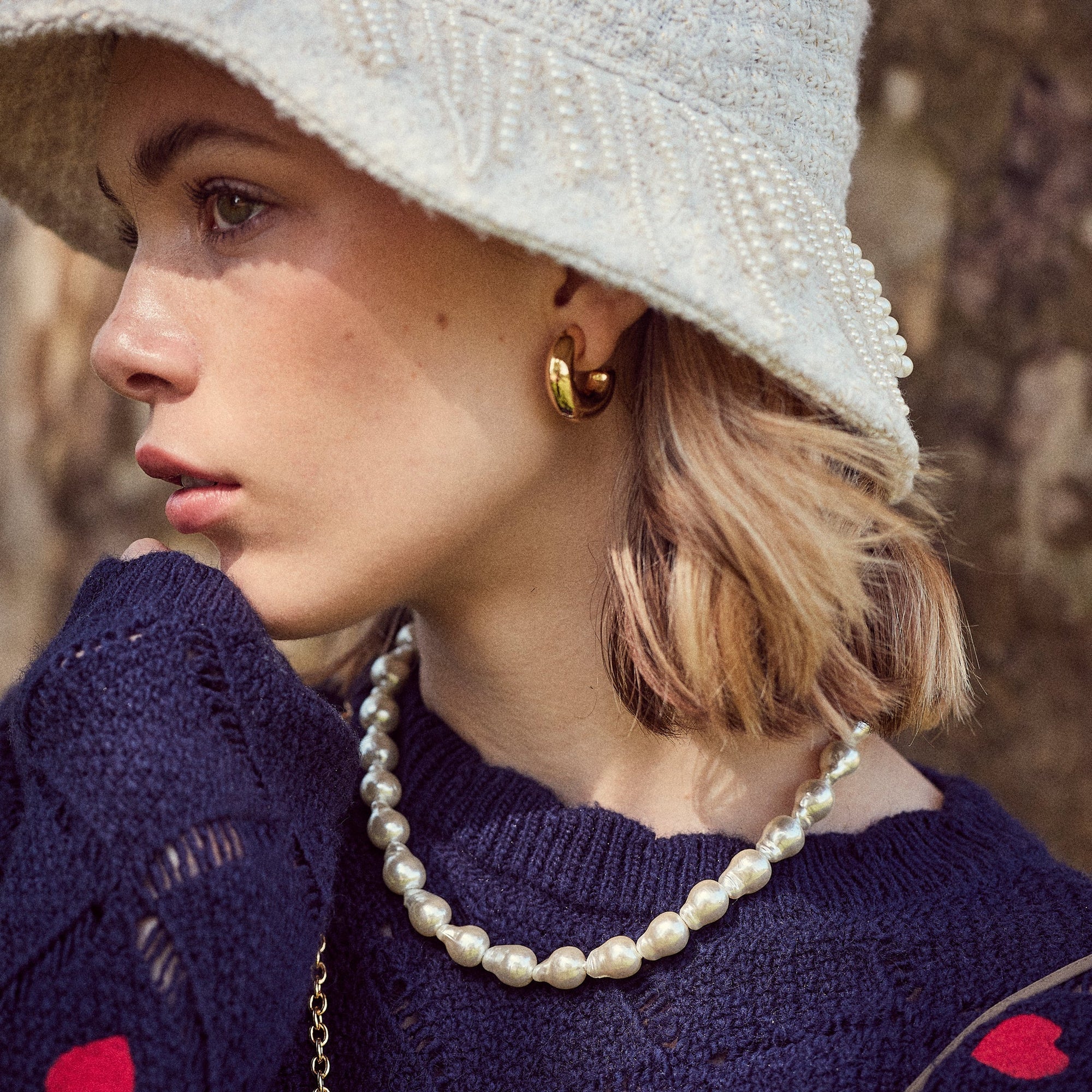 Baroque Pearl Collar Necklace