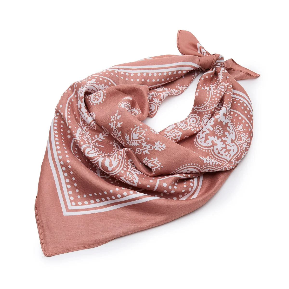 Paisley Square Satin Scarf