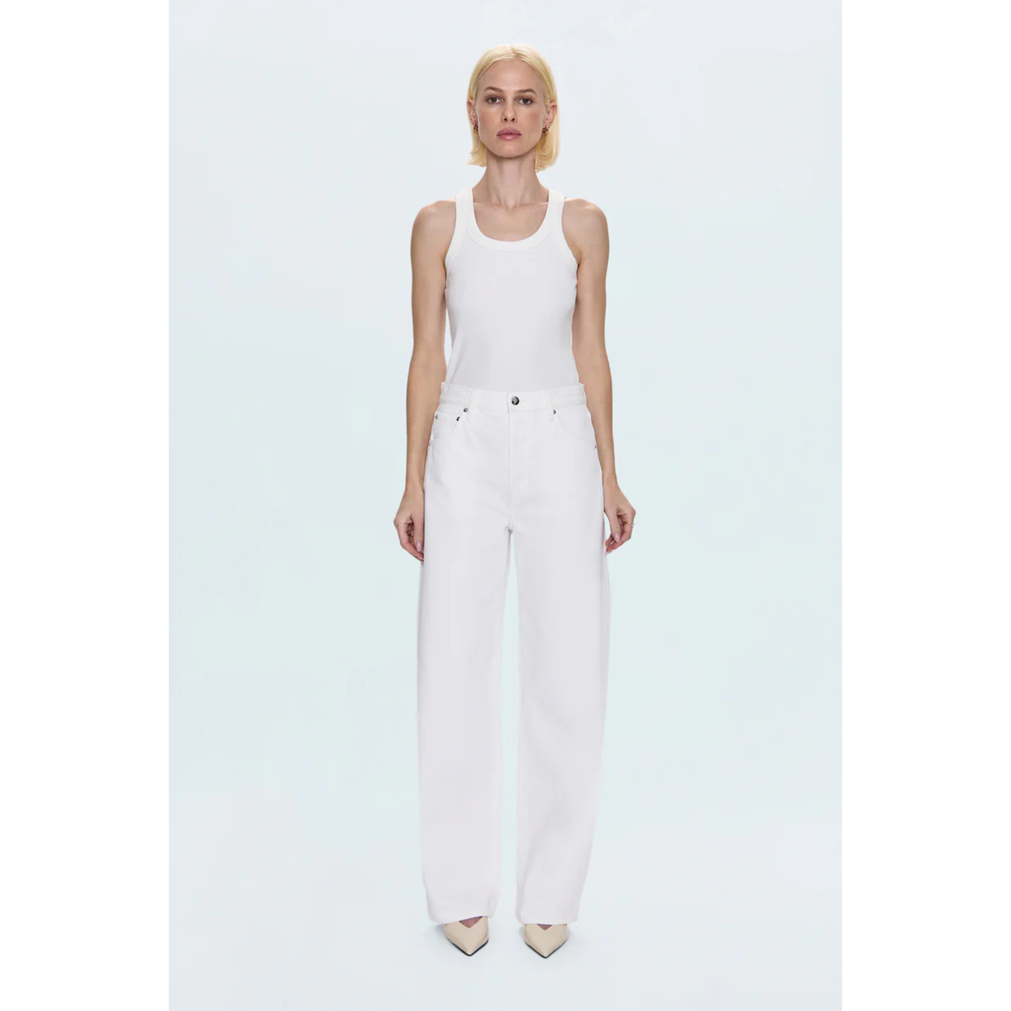 Tate High Rise Bowed Wide Leg