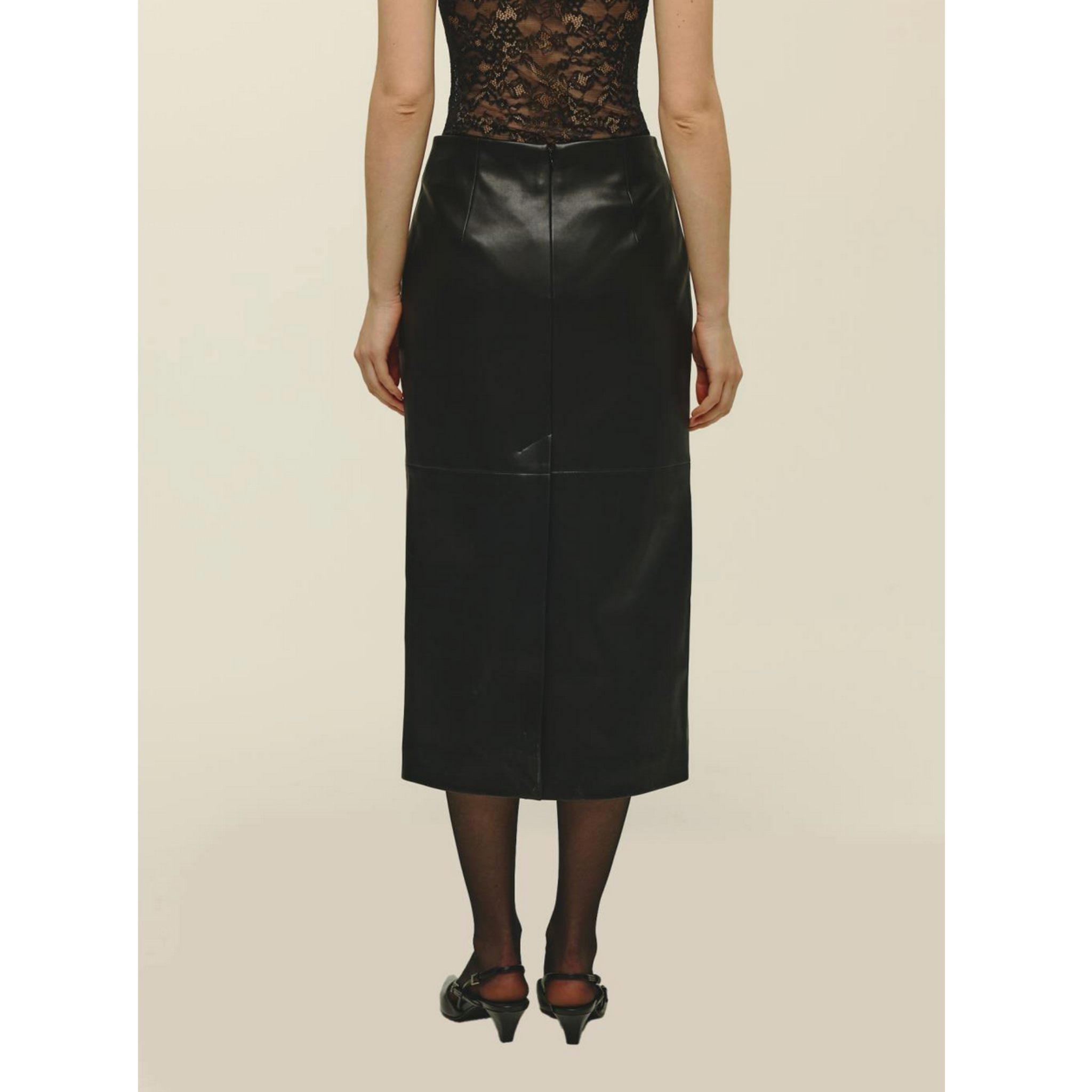 Leather Midi Skirt